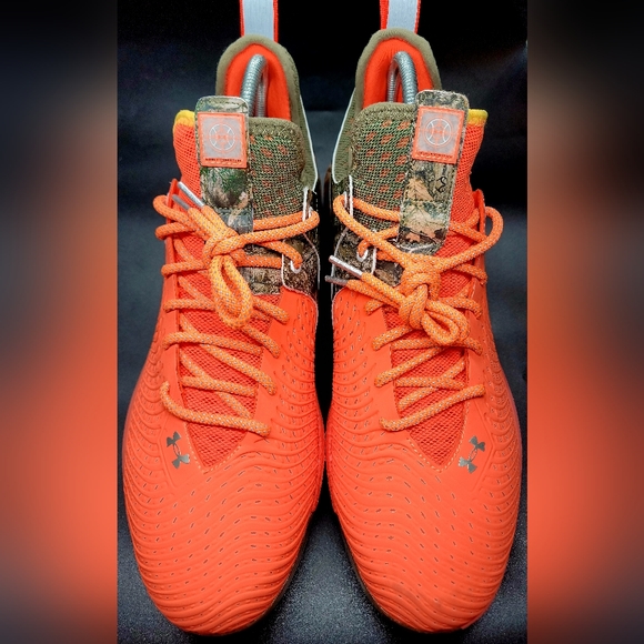 Under Armour Harper 5 Low AA ST Orange/RealTree Camo Baseball Cleats Sz 14 Men - Picture 4 of 12